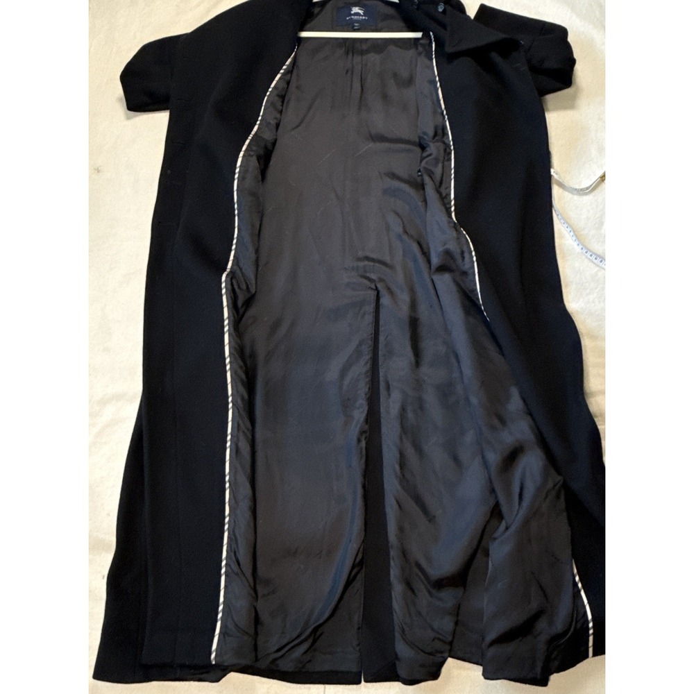 Burberry London Asymmetrical Wool Maxi Trench Coat 100% Cashmere Sz US 12 Flaws - Picture 12 of 16